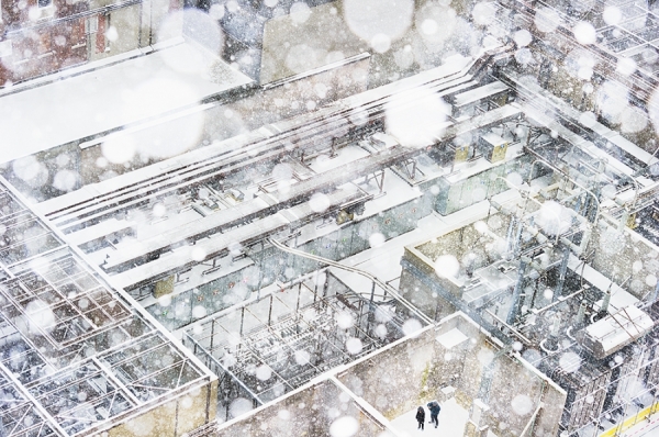 Photograph Mitchell Funk Power Plant In The Snow on One Eyeland
